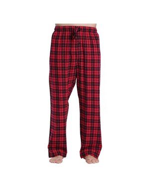 Men's 100% Cotton Super Soft Flannel Plaid Pajama Pants Red Tartan Medium